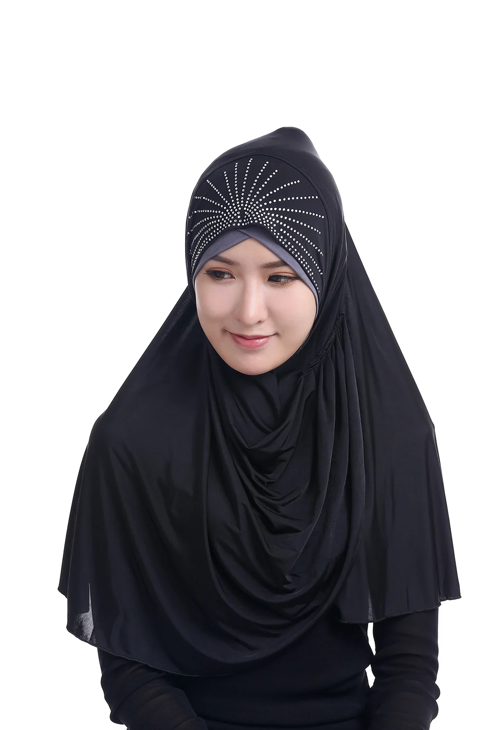 

Womens Muslim Ice Silk Big size Hijab