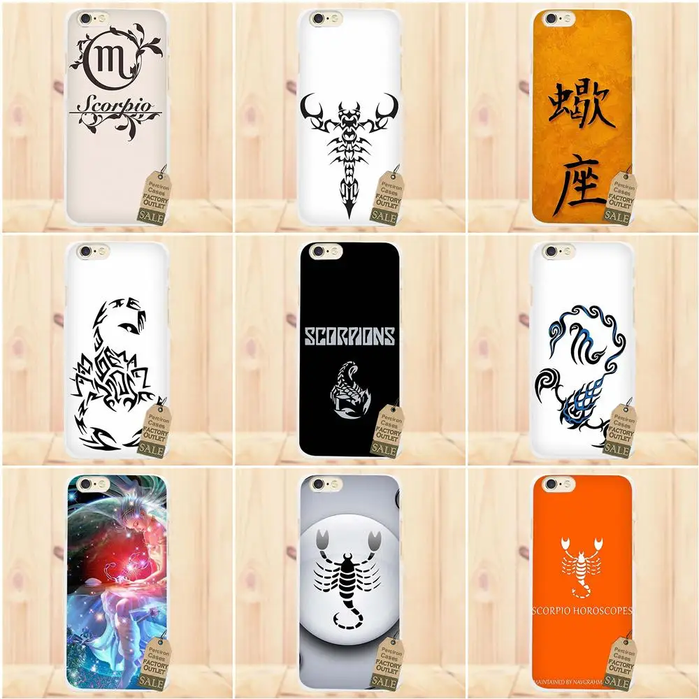 

Perciron Soft Fashion Cell Case Scorpio For Apple iPhone X 4 4S 5 5C SE 6 6S 7 8 Plus For LG G3 G4 G5 G6 K4 K7 K8 K10 V10 V20