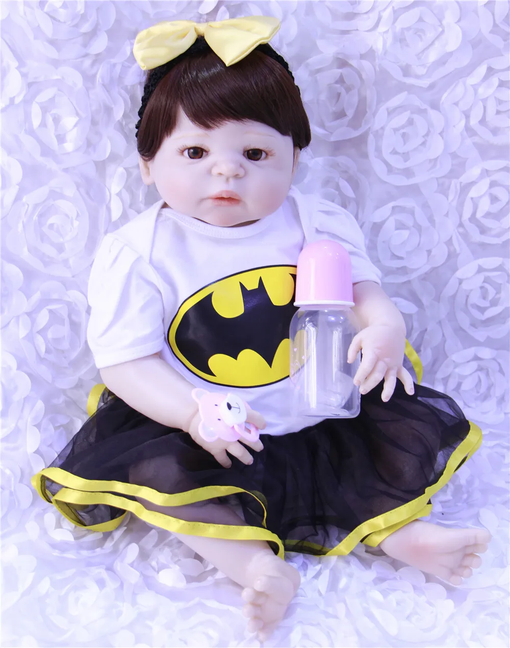 

New design 55cm full Silicone Doll Reborn Baby 22" Toy For baby Newborn Baby Birthday Gift For Child Bedtime Early Education