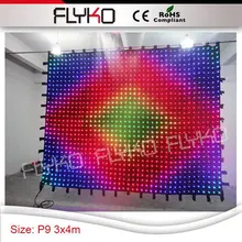 Пульт дистанционного управления P9 3*4 м Тайвань Сексуальное Видео высококачественное мягкое светодиодное видео занавес