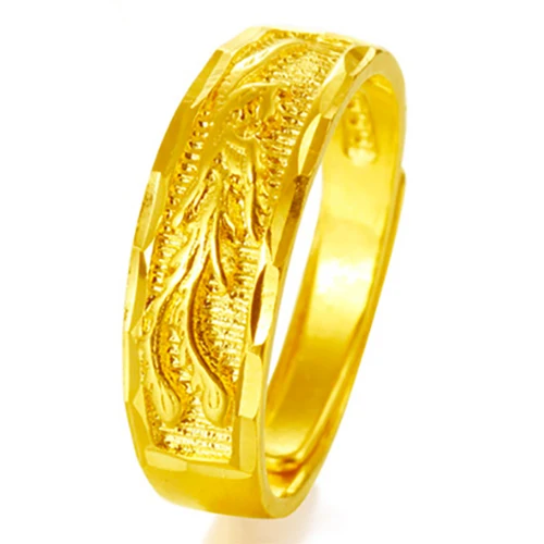 Вьетнамский аллювиальный золотой дракон феникс пары обручальные кольца регулируемые ювелирные изделия оптом - Цвет основного камня: Product 3 Phoenix