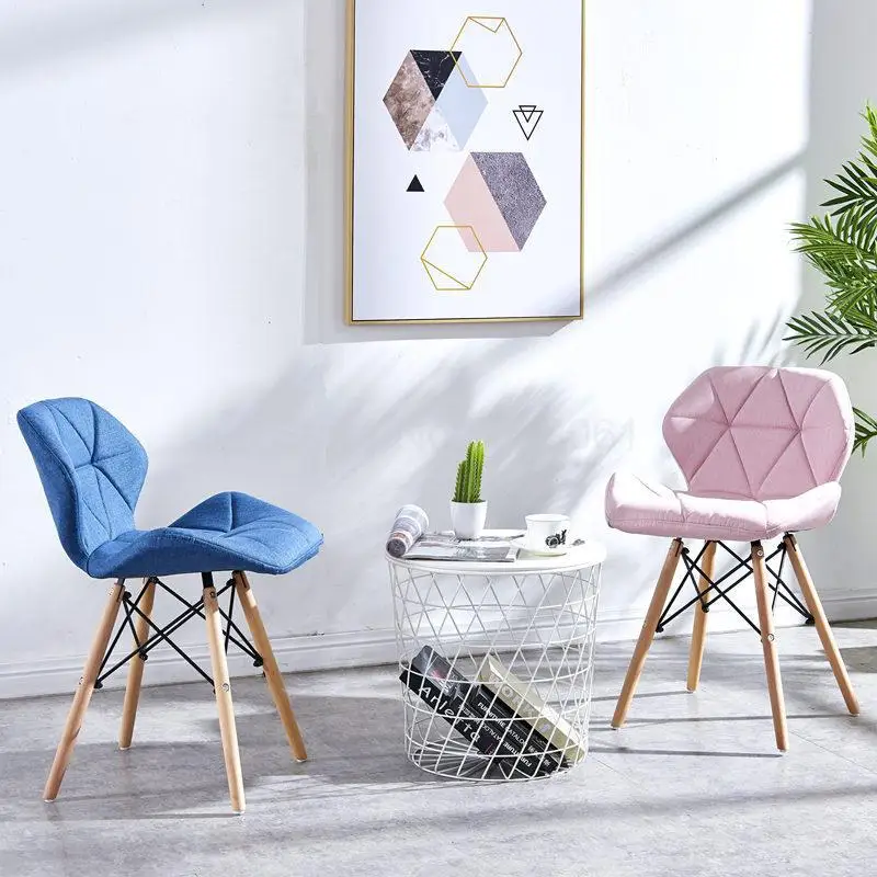 Стул для дома в скандинавском стиле, простой Красный Кофейный стул со спинкой, стул для маникюра, стул для туалетных принадлежностей, обеденный стул - Цвет: ml18