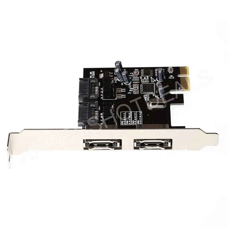 Карта PCI-E Express SATA3 SATA3.0 6 ГБ/сек. eSATA SATA III с низкопрофильным кронштейном