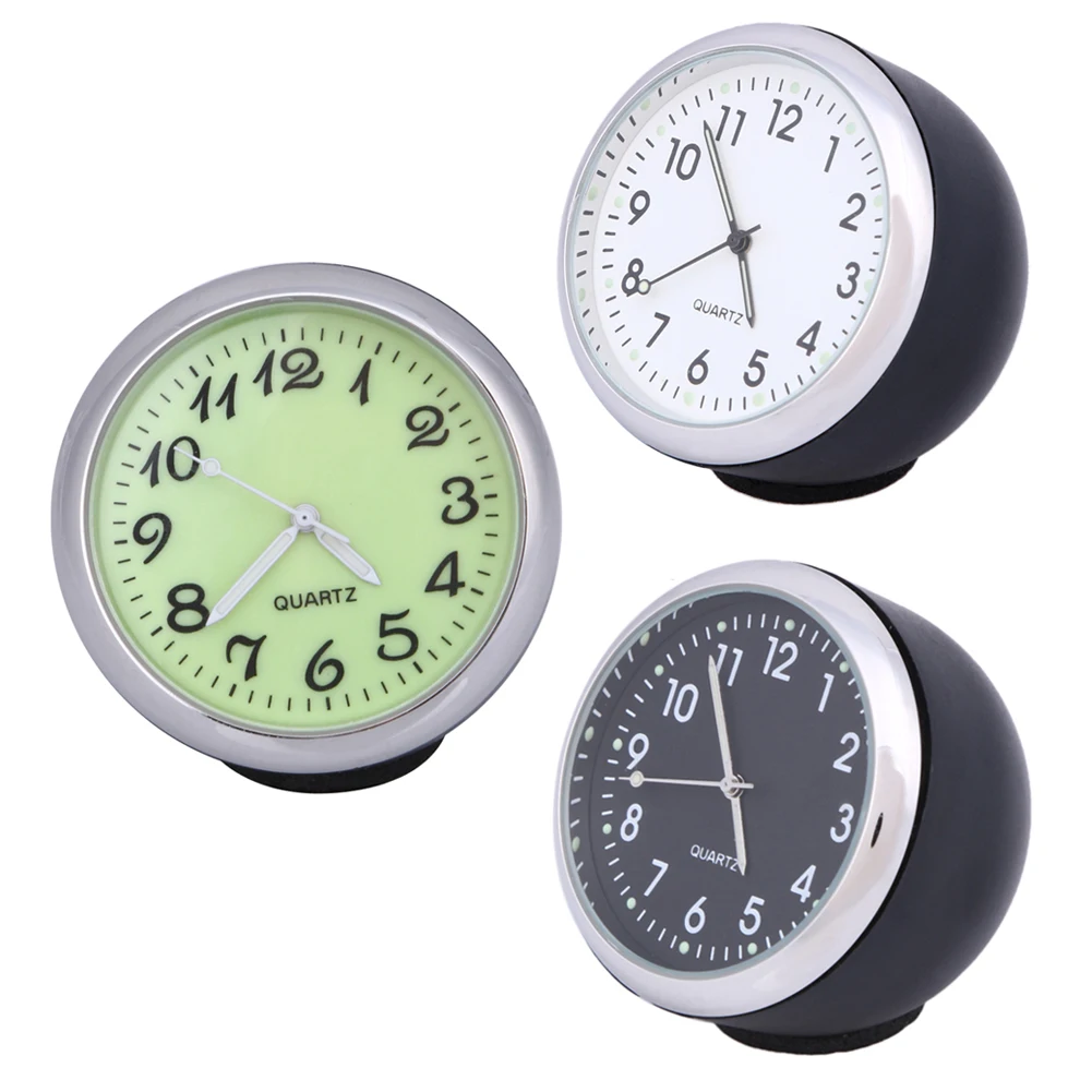 

40mm Anti-Scratch Car Clock Mechanics Quartz Clock with Luminous Light Mini Noctilucent Watch Clocks for Auto Decoration