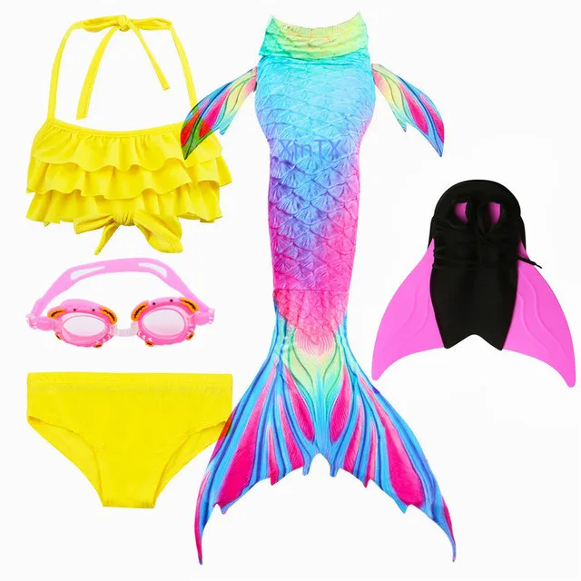 4pcs-Set-Girls-Swing-Mermaid-Tails-with-Flipper-Children-Ariel-Bathing-Suit-Swimmable-Mermaid-Tail-Costume.jpg_640x640 (1)_副本