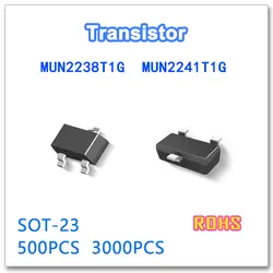 MUN2238T1G MUN2241T1G кремния NPN поверхностного монтажа СОТ-23 SC-59 500 шт. 1000 шт. 3000 шт. smd