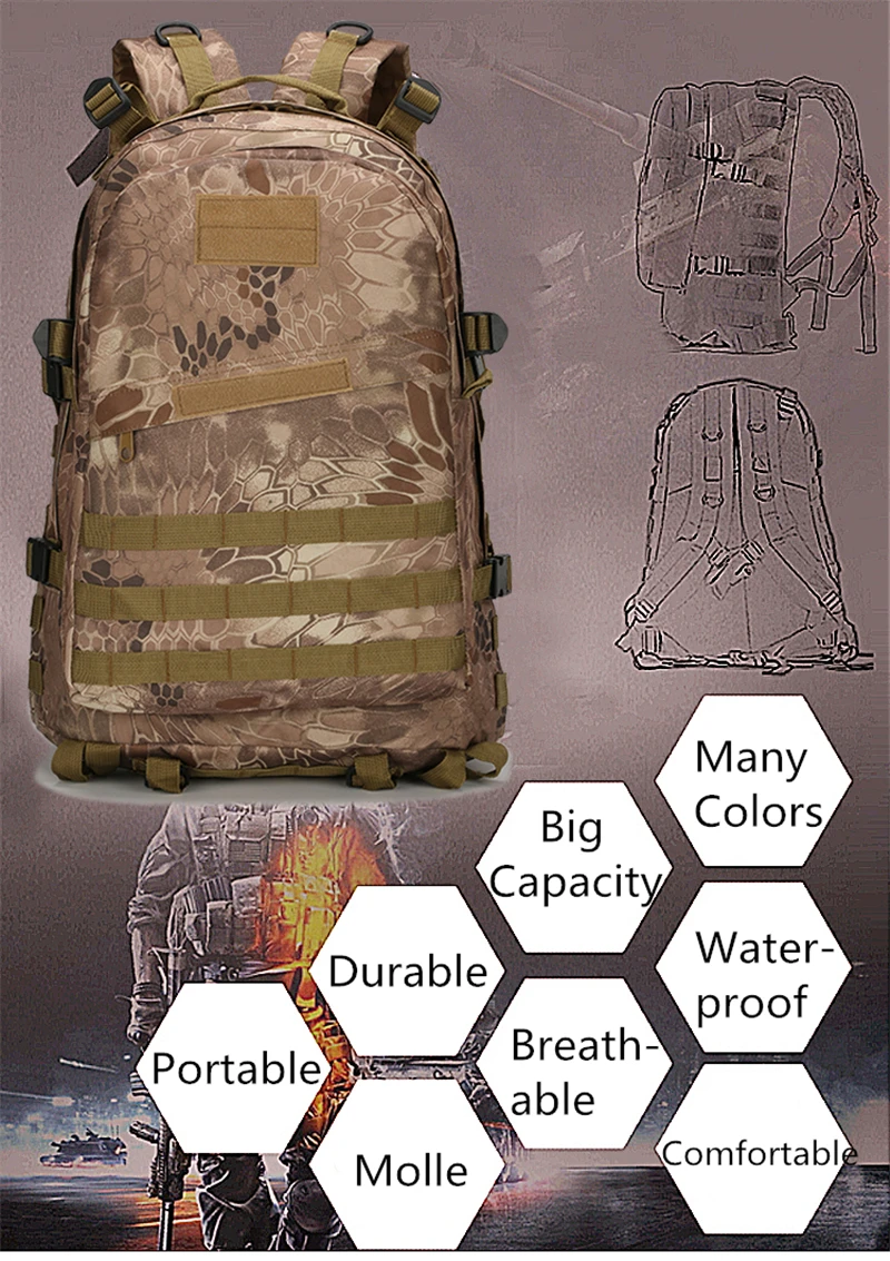 Горячая Распродажа, уличная сумка, военный рюкзак, тактический рюкзак, армейская Тактическая Сумка, Сумка для кемпинга, походов, альпинизма, рюкзак, дорожная сумка