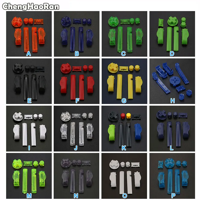 

ChengHaoRan Hot Multi-Color Replacement Keypads L R A B Buttons For Gameboy Advance Frame For GBA D Pads Power ON OFF Button