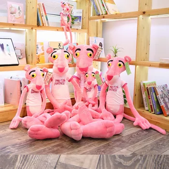 

1pc 55cm Stuffed Animal Pillow Kawaii Pink Panther With White Clothes Plush toy Soft Doll Cartoon plush Toy Birthday Gifts