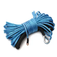 6 мм x 15 м нейлоновая лебедка из синтетического материала трос с оболочкой синий для ATV UTV VS998