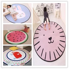 Прекрасный мягкий мультфильм кролик медведь слон круглый ковер для Гостиная Компьютер стул, коврик Детская Игровая палатка коврик