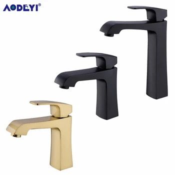 

AODEYI Bathroom Faucet Basin Mixer Faucet Sink Tap Hot Cold Water Faucet Basin Tap Faucet Basin Accessories Black Brushed Gold