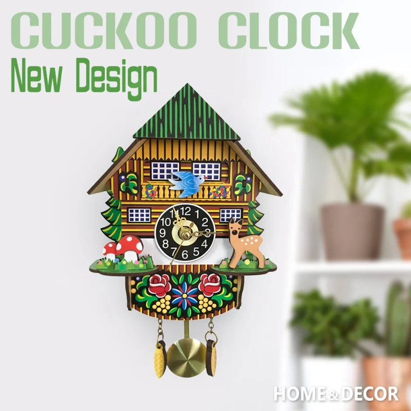 3D стерео качели настенные часы мультфильмы горячие новые деревянные настенные часы под старину Cuckoo птица время колокол часы с маятником художественное украшение для дома сигнализация