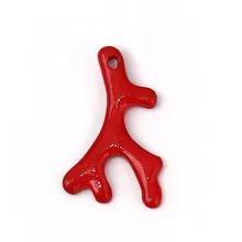 DoreenBeads, цинковый сплав, серия океанов, подвески, кулон, коралловый, красный, зеленый цвет, ювелирные аксессуары, 25 мм(") x 15 мм(5/8") 10 шт