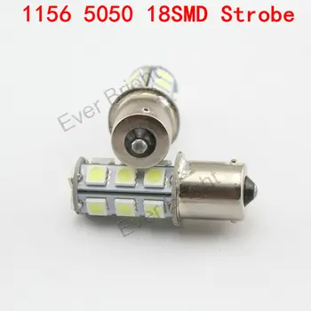 

Strobe Function! 4X S25 1156 BA15S 1157 BAY15D 5050 18 SMD Flash Turn Signal Parking Lights Brake Leds 12V 2 Mode 18 LED