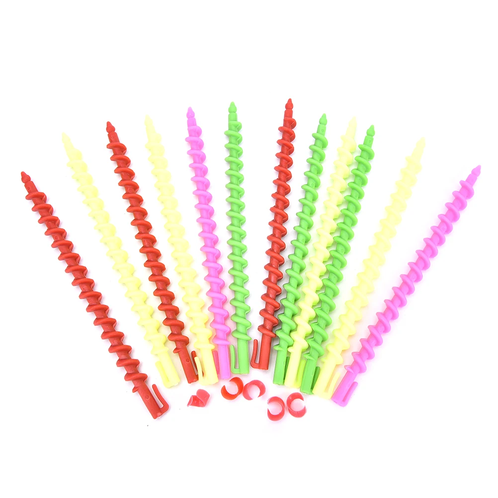 23 PCS Plastic Magic Spiral Perm Rod Bars Styling Hair Rollers Curler Baber Rotating Screw 2 Szie
