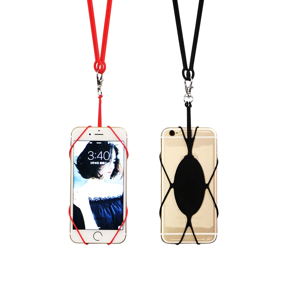 Flexible Silicone Back Strap Band Universal Cell Phone Case Cover