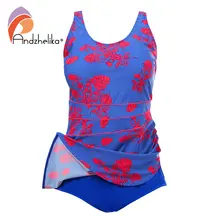 Andzhelika bikini Слитные купальники купальник больших размеров типа свим-дресс моделирующий фигуру
