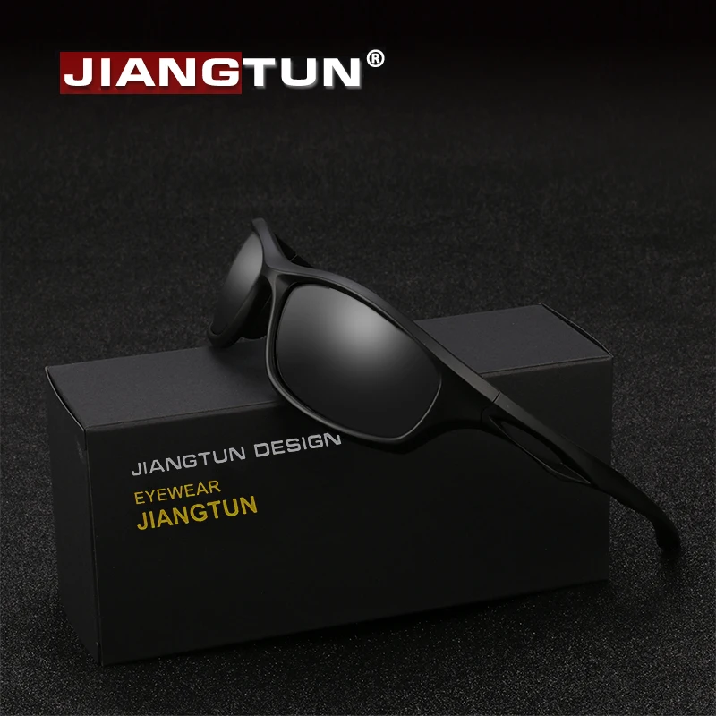 JIANGTUN TR90 гибкие спортивные солнцезащитные очки мужские поляризационные