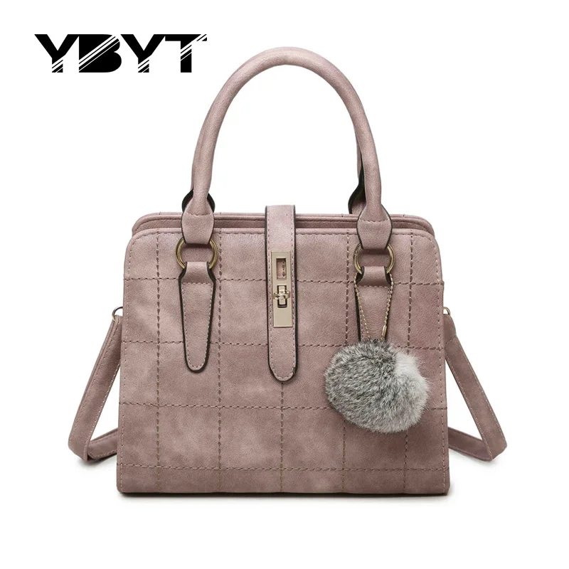 

YBYT brand 2017 new fashion simple plaid women's handbag high quality ladies shopping bag small shoulder messenger crossbody bag