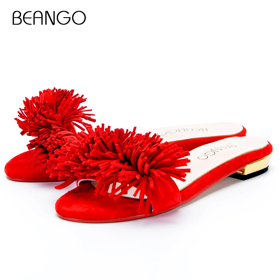 slippers with tassels