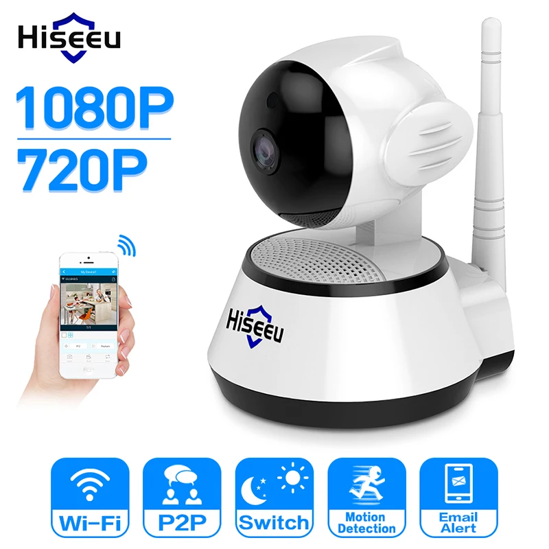 

Hiseeu IP camera Indoor Home Security Surveillance CCTV Network Camera HD 1080P 720P Audio Record Baby Monitor P2P Remote View