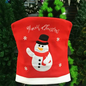

1 Pcs Embroidered Christmas Santa Snowman Chair Sets Dinner Chair Xmas Cap Sets Home Room Indoor Decaor 5ZHH144
