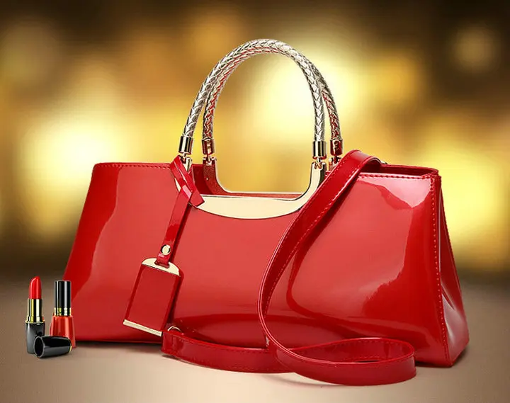 Роскошная классическая дизайнерская лакированная кожа модная простая дикая сумка через плечо женская сумка B44-11