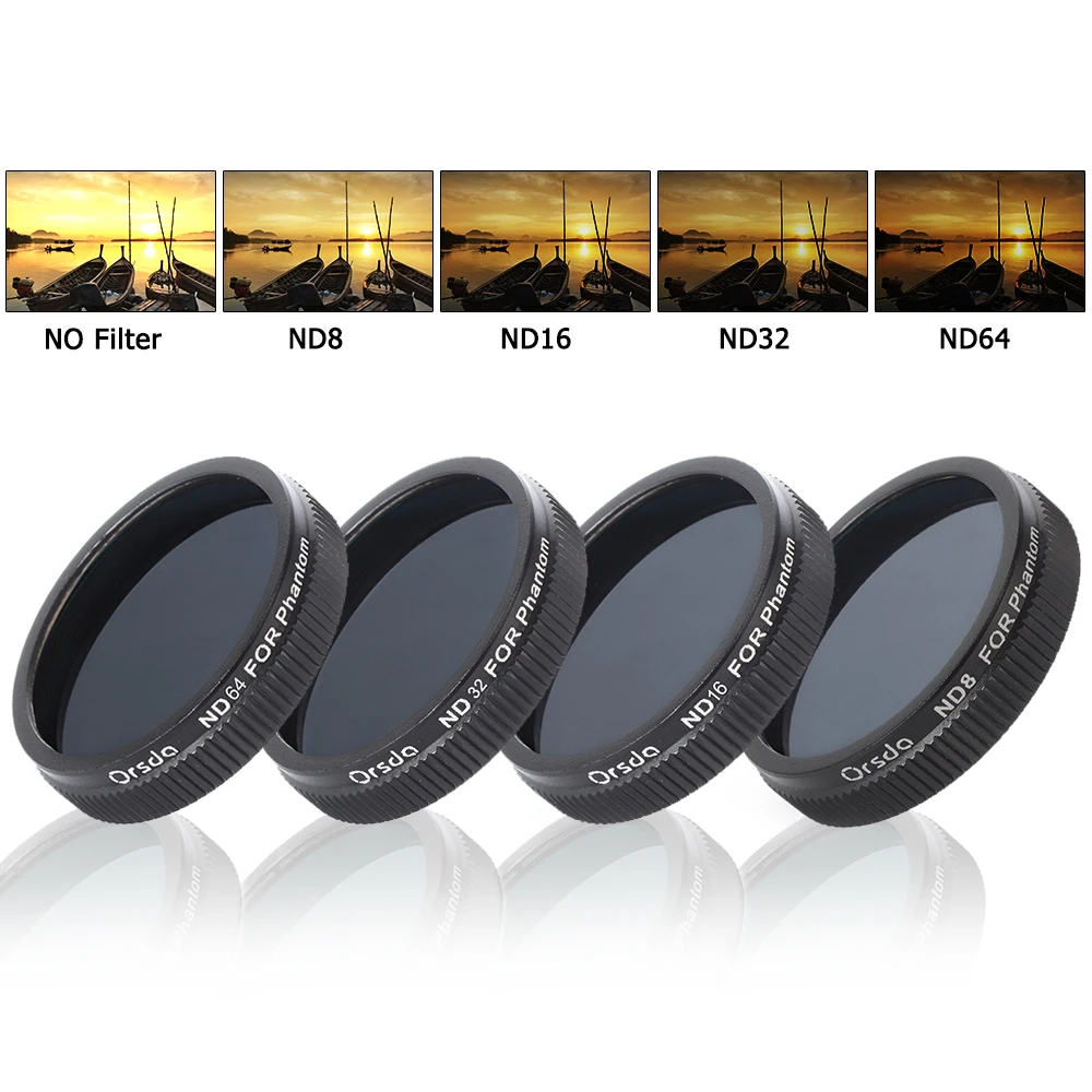 HOT ND8+ND16+ND32+ND64 Lens Filter For DJI Phantom 3 Advanced Professional RC162
