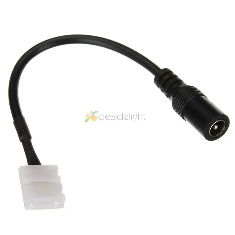 

10pcs LED connect connecting wire with Female DC plug for 3528 strip light connector No welding 8mm free shipping