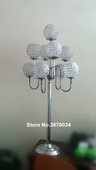 

about 20 days sent out order ) 9 arm ball shape crystal candle holder event wedding centerpieces
