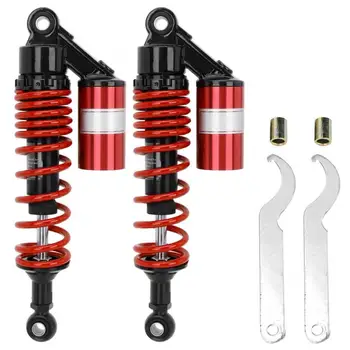 

2pcs Spring Damper Shock Struts Suspension Stainless Steel Motorcycle Replacement Red Auto Accessories