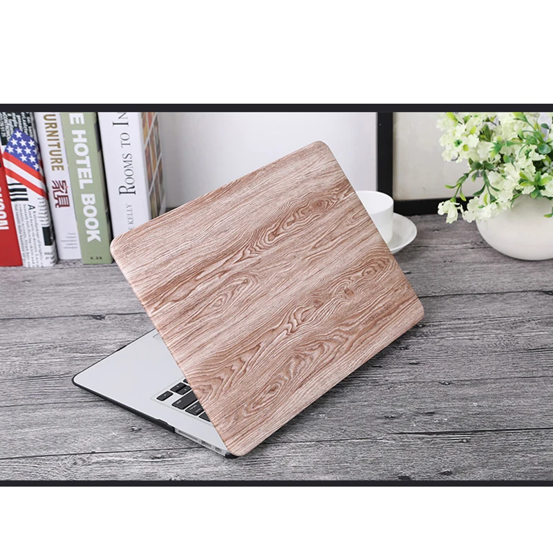 Carry360 чехол из искусственной кожи с деревянным лицевым покрытием для Macbook Pro 13