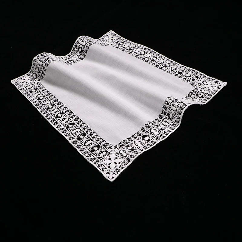  S006 : drawnwork handkerchiefs 12 pieces