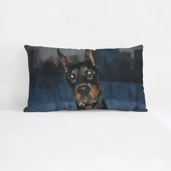 

Animal Dog pillow covers decorative cushion covers for sofa Pillows Doberman 30*50cm dogs pillowcase cushions cover home deco