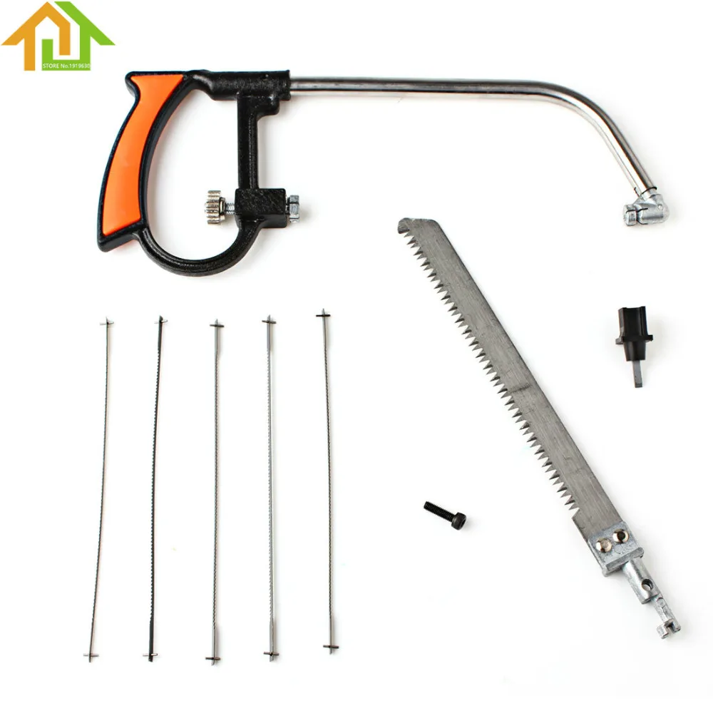 Portable Multi Function Woodworking Hand Hacksaw Set Bow Saw Detachable