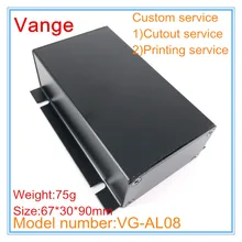 1 шт./лот, настенные проектные Чехлы 67*30*90 мм 6063-T5, черная алюминиевая распределительная панель, настенная установка для сигнального запуска