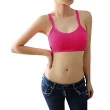 Летний Стиль Женщины Фитнес борцовка с бабочкой Бюстгальтеры без косточек стрейч борцовка бесшовная мягкая майка жилет бюстгальтер, Короткие топы