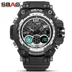 G Военная Униформа 50 м водостойкие часы для мужчин плавание цифровой шок часы неделю дисплей световой человек наручные часы SBAO Reloj