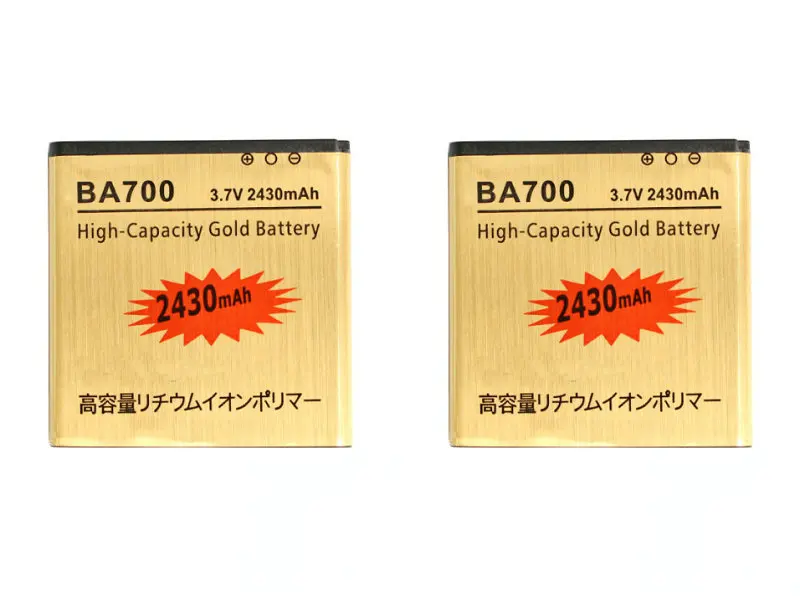 Ciszean 2pcs/lot 2430mAh BA700 Gold Replacement Battery For Pro MK16I Neo MT15I V MT11I Ray ST18I LT16I | Мобильные телефоны и