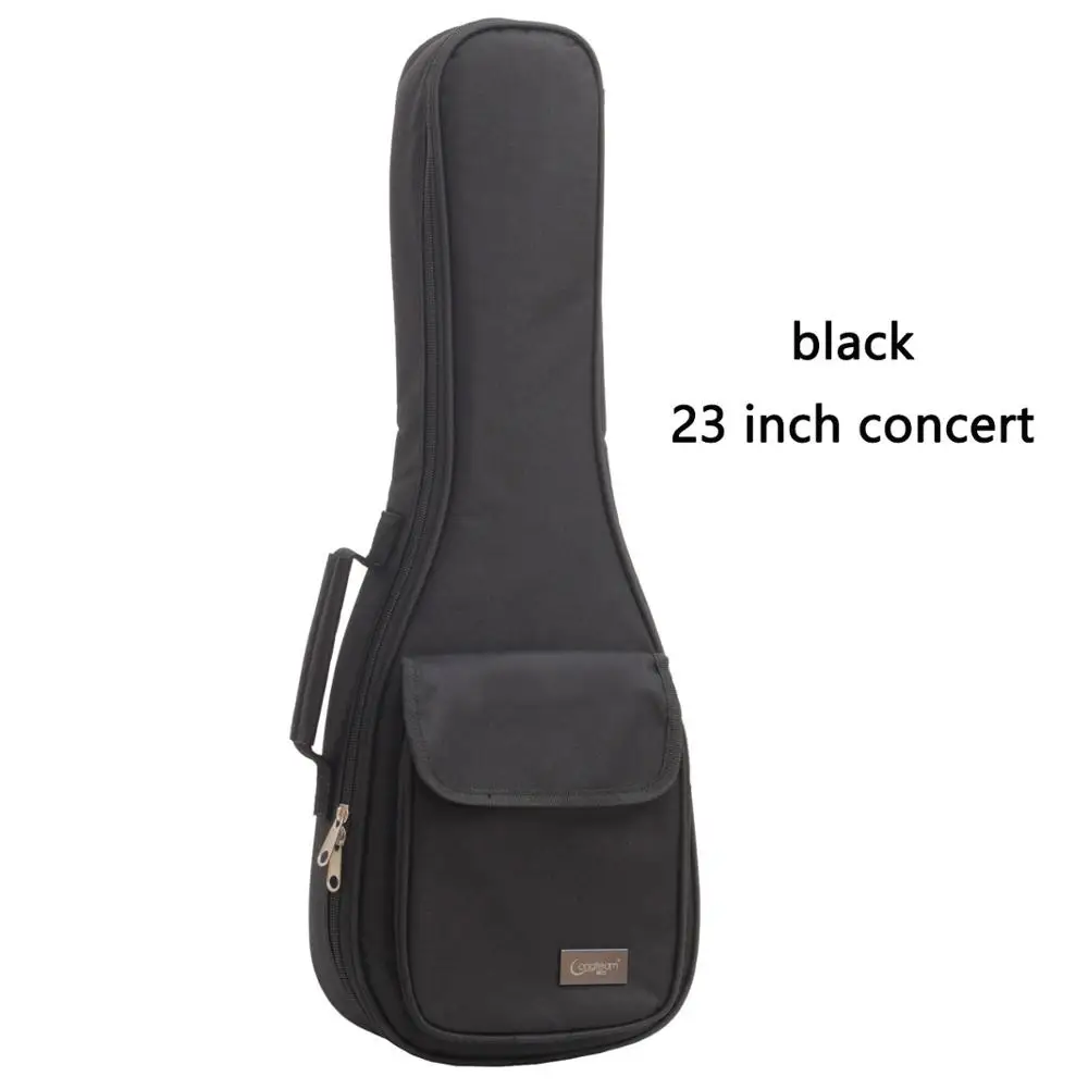 Утолщенный сопрано концертный тенор Гавайские гитары укулеле чехол сумка рюкзак сумка 15 мм 21 23 26 дюймов Ukelele мини аксессуары для гитары запчасти Gig - Цвет: black 23 24concert