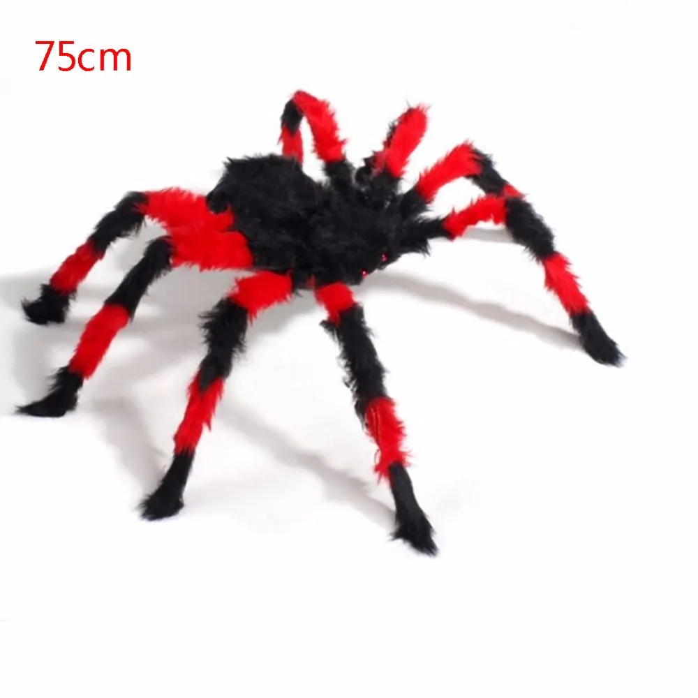 Large Size Plush Spider Wire Plush Halloween Props Spider Funny Toy Party Bar KTV April Fool's Day Decor Random Color