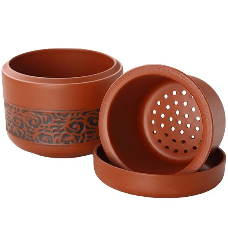 

Quick cup single tea set a pot of a cup of purple sand tea cup portable ceramic household simple Kung Fu tea cup tea set