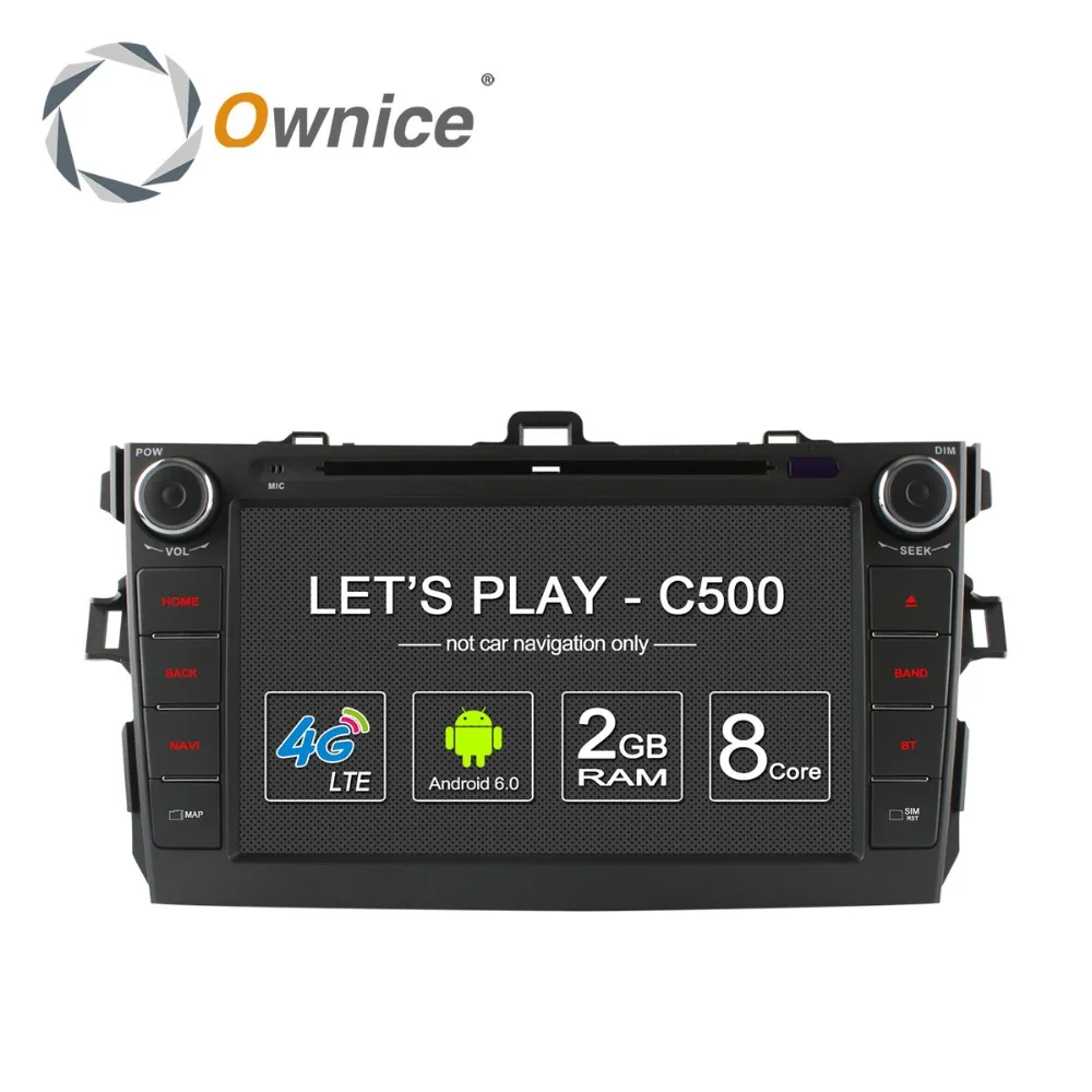 Автомобильный dvd-плеер 4G LTE Android 6 0 Восьмиядерный для Toyota corolla 2007-2011 2 din gps радио Wi-Fi