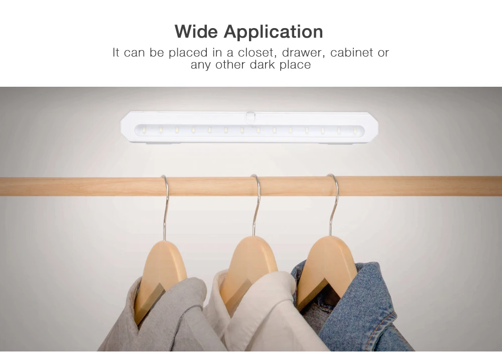 ZQ0802 Portable Motion Sensor Wireless LED Closet Light for Cabinet