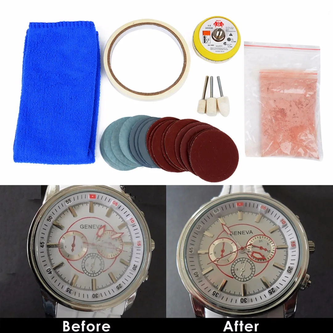 Buy 19pcs Mayitr Watch Glass Polishing Pad Kit Acrylic