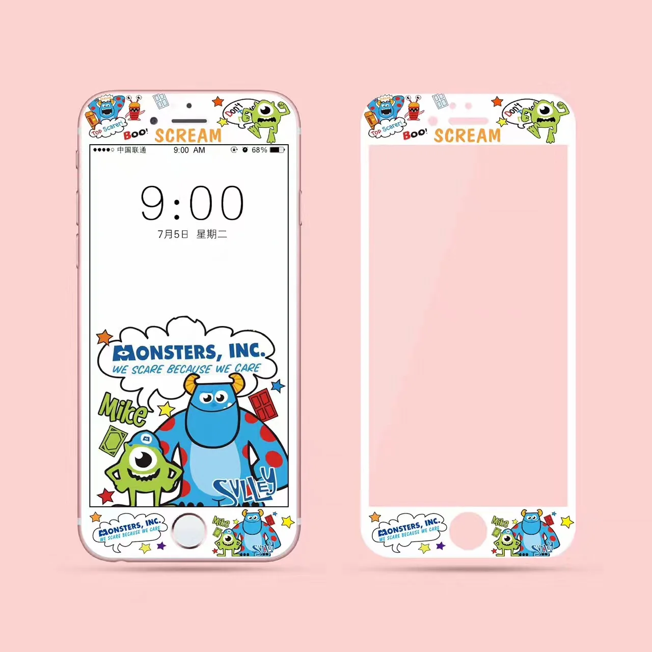 

3D Tempered Glass for iphone 6/7/8 6S plus Screen Protector Film Cartoon Pattern