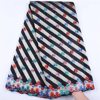 

African Dry Lace Fabric High Quality 2019 Swiss Voile Lace Fabric Embroidery Cotton Voile Lace For Wedding Swiss Voile Lace