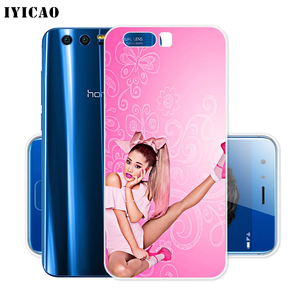 Мягкий силиконовый чехол IYICAO Singer Ariana Grande для Huawei Y9 Y7 Y6 Prime 2018 Honor 8C 8X 8 9 10 Lite 7X 7C 6A 7A