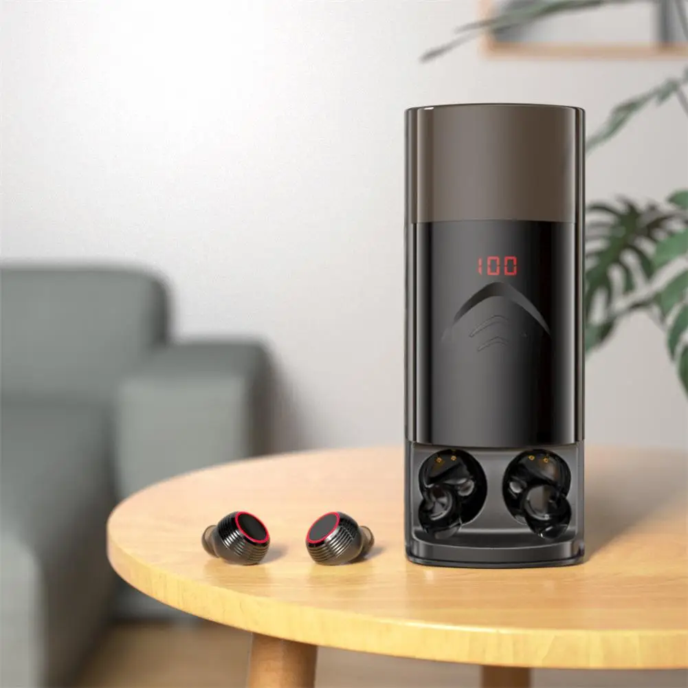 

T9 TWS Wireless Bluetooth 5.0 Earbuds Stereo HIFI Noise Reduction Earphones with 6000mAh Charging Case Waterproof Sports Headset